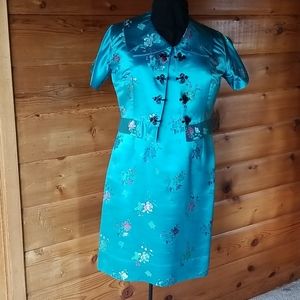 Custom Chinese silk dress and jacket